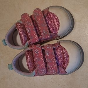 See Kai Run Pink Shimmer Velcro Sneakers